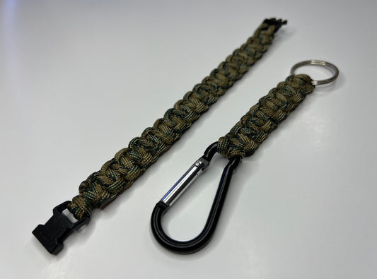 Green Camo Bracelet & Keychain