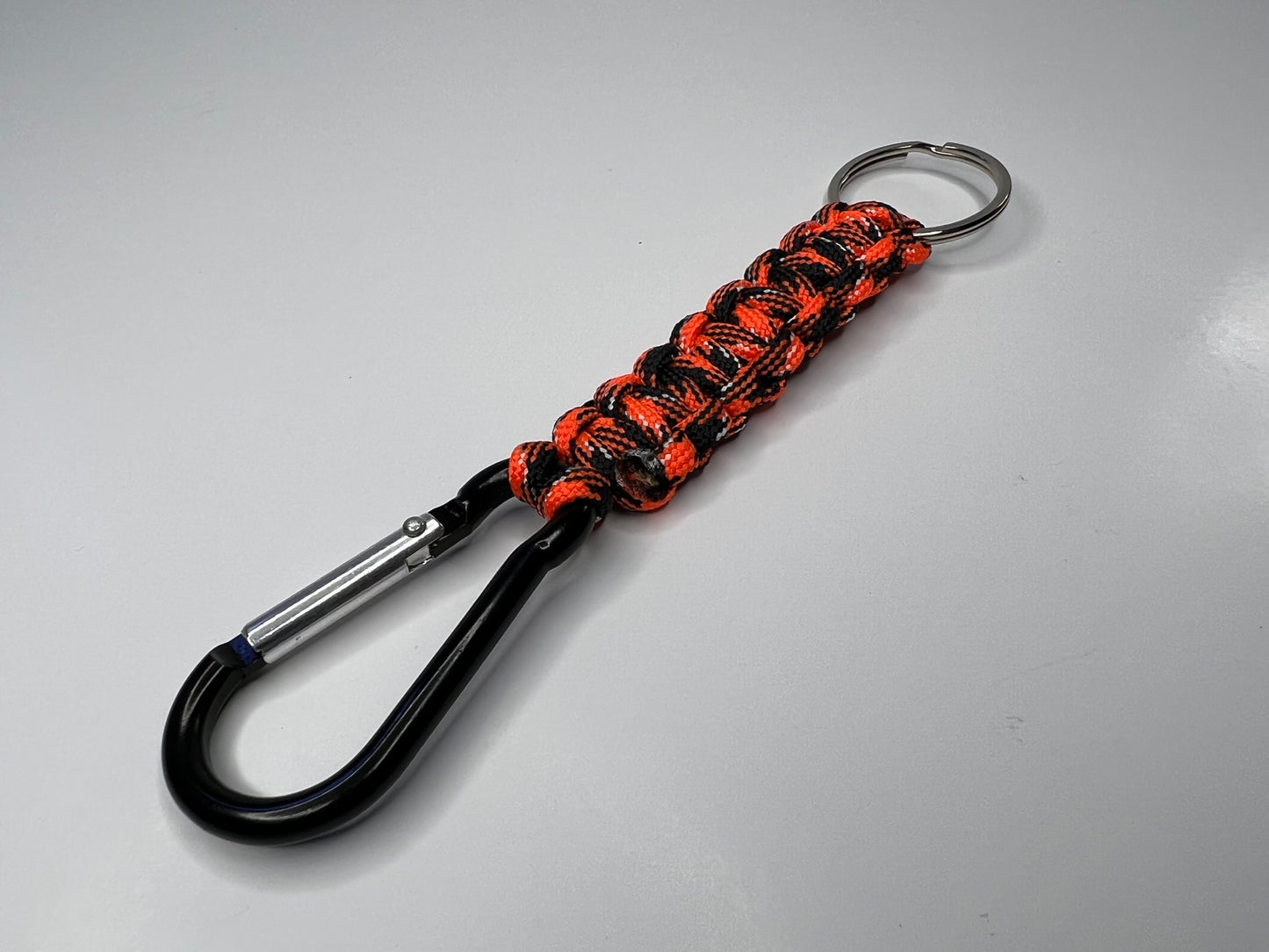 Orange Camo Paracord Bracelet & Keychain.