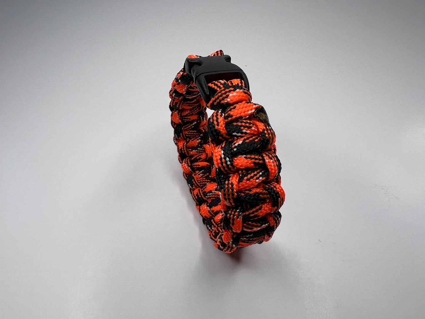 Orange Camo Paracord Bracelet & Keychain.