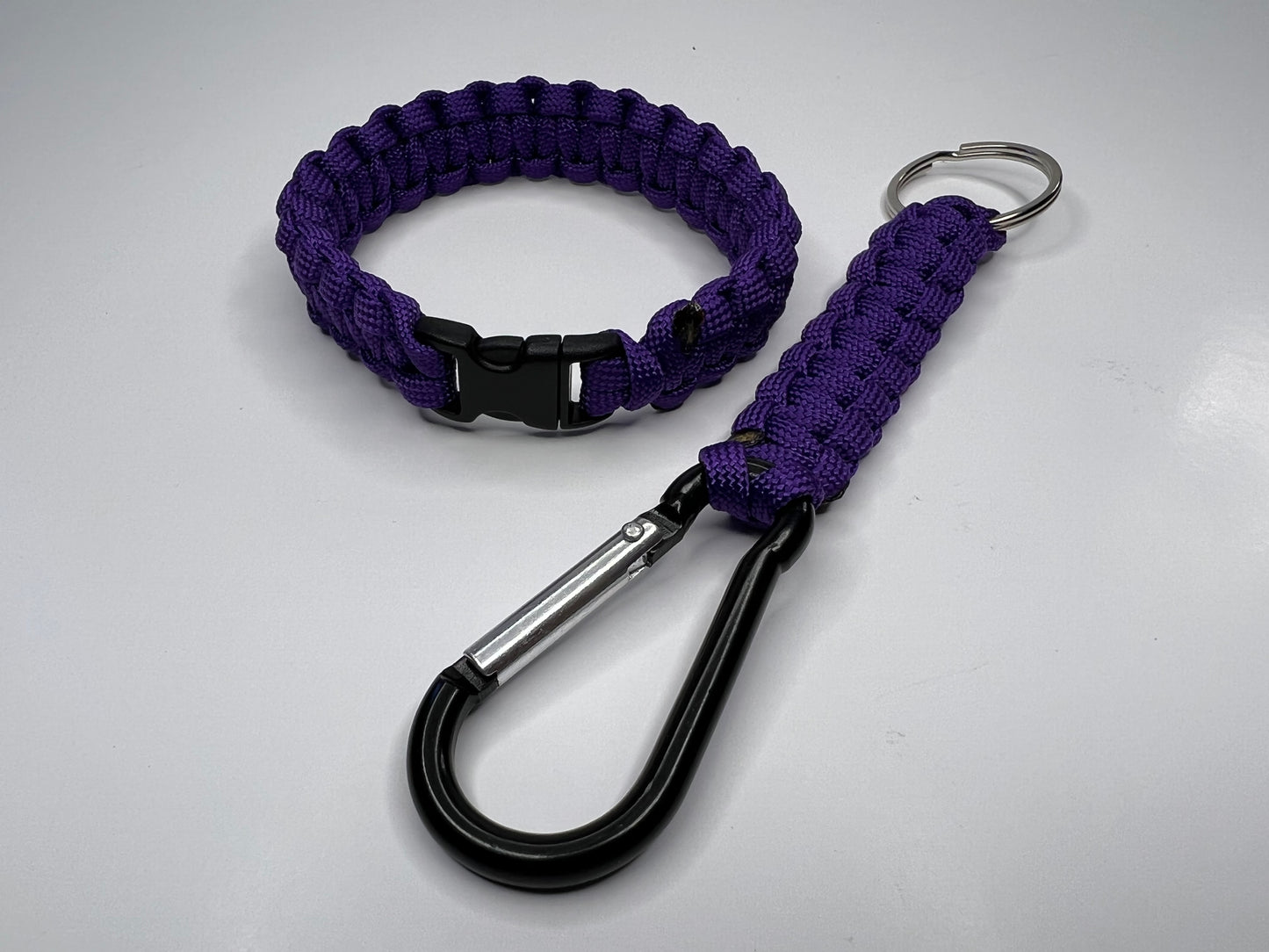 Purple Paracord Bracelet & Keychain