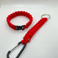 Red Paracord Bracelet & Keychain